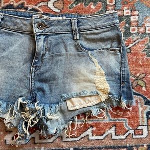 * Zara Distressed Jean Shorts *